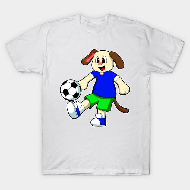 Dog at Sports with Soccer T-Shirt by Markus Schnabel